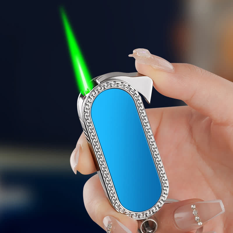 Creative Keychain Colorful MIrror Refillable Butane Lighter - image 0