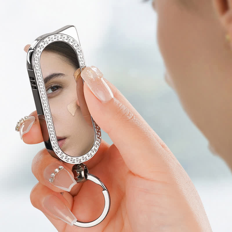 Creative Keychain Colorful MIrror Refillable Butane Lighter - image 6