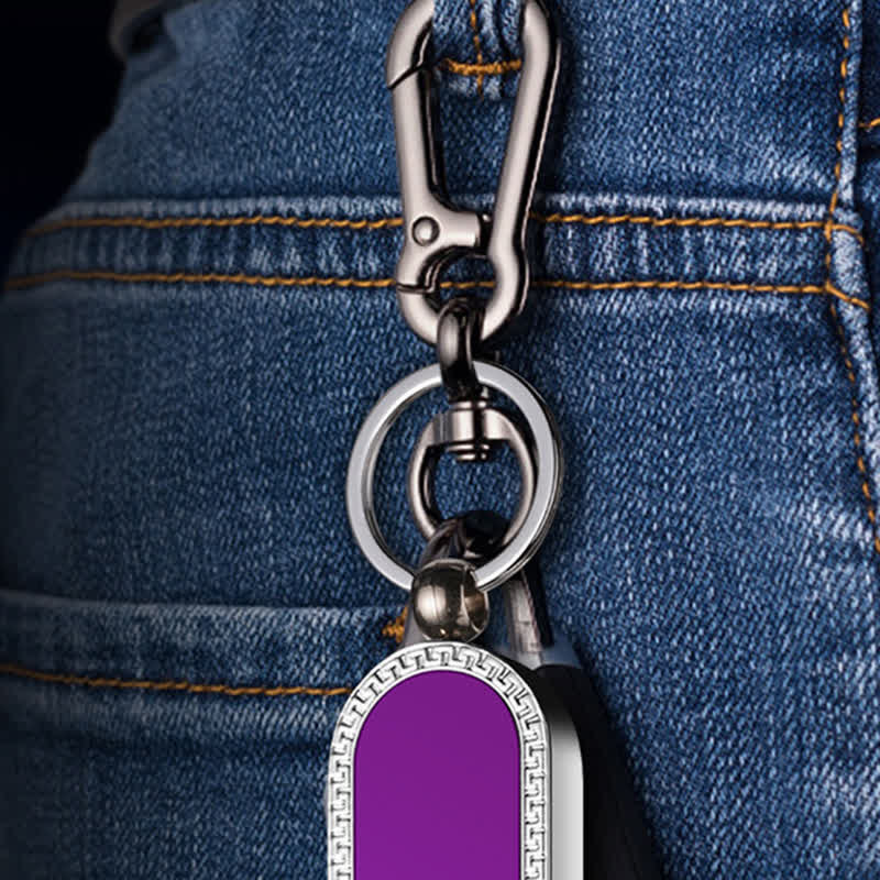 Creative Keychain Colorful MIrror Refillable Butane Lighter - image 3