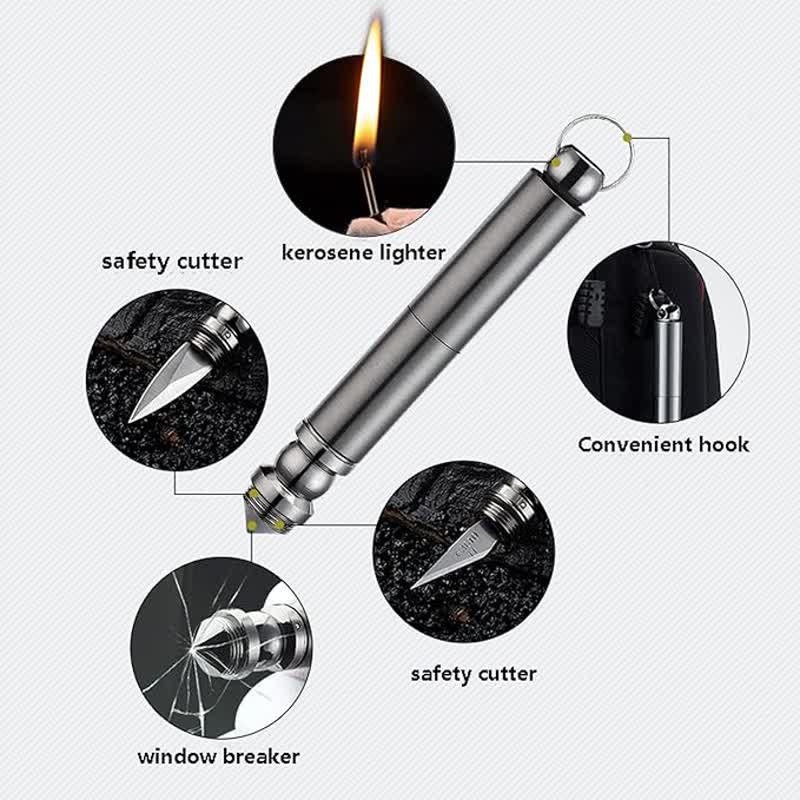 3 in 1 Tactical Emergency Blade Matchstick Oil Lighter - image 6
