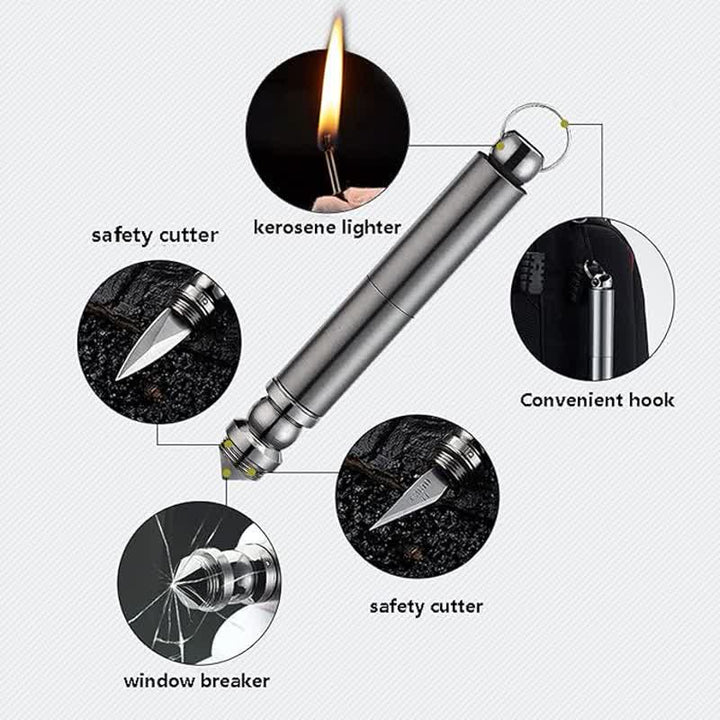 3 in 1 Tactical Emergency Blade Matchstick Oil Lighter - image 6