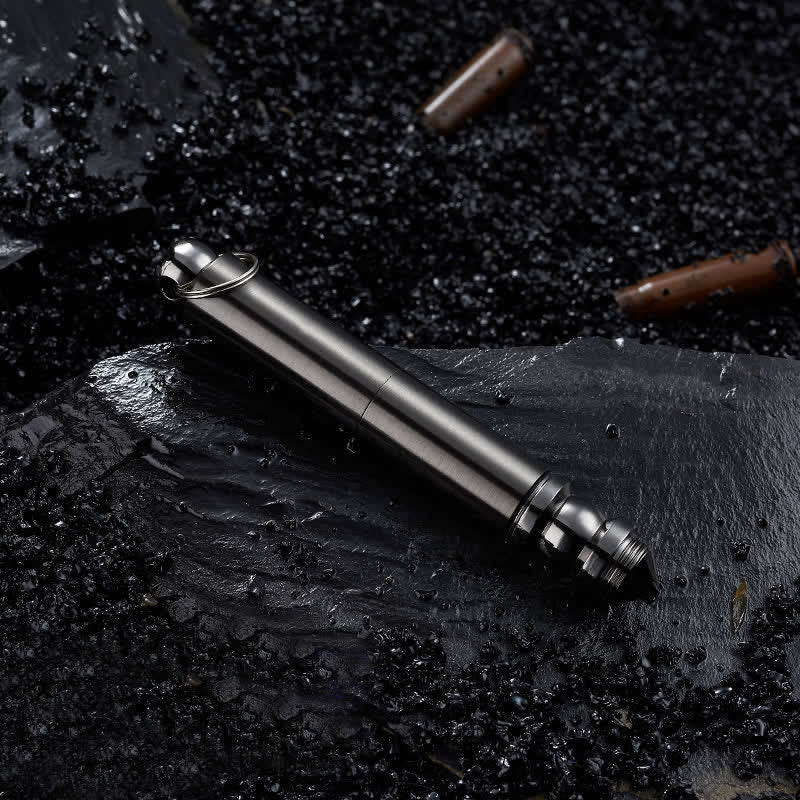 3 in 1 Tactical Emergency Blade Matchstick Oil Lighter - Gray - image 2