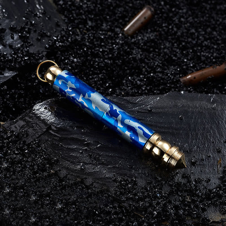 3 in 1 Tactical Emergency Blade Matchstick Oil Lighter - Blue - image 11