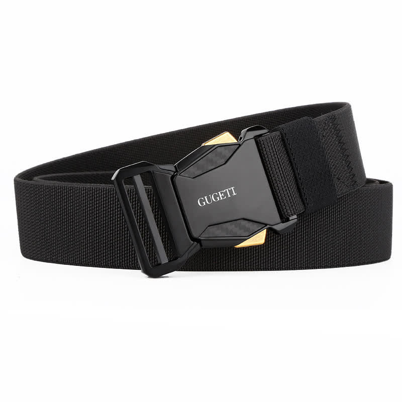 Men's Simple Sport Black Quick Release Nylon Tactical Belt - Black - 48" (Maximum) - image 0