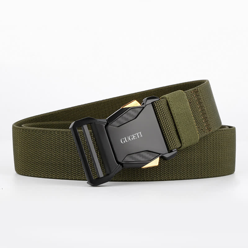 Men's Simple Sport Black Quick Release Nylon Tactical Belt - Army Green - 48" (Maximum) - image 9