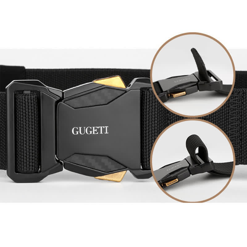 Men's Simple Sport Black Quick Release Nylon Tactical Belt - image 5