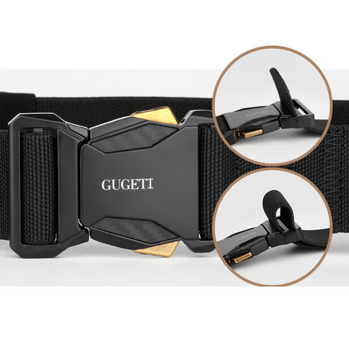 Men's Simple Sport Black Quick Release Nylon Tactical Belt - image 5