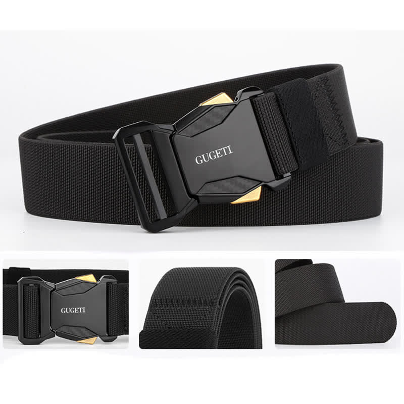 Men's Simple Sport Black Quick Release Nylon Tactical Belt - image 4