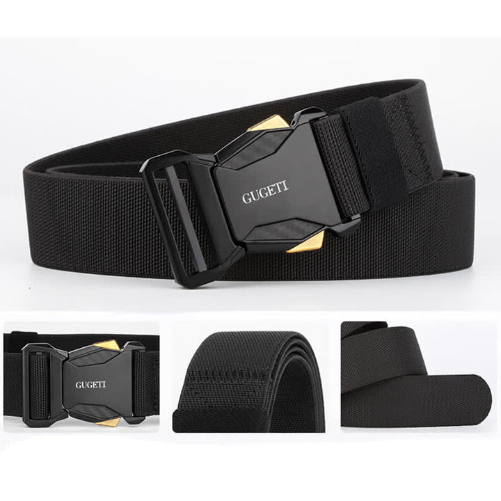 Men's Simple Sport Black Quick Release Nylon Tactical Belt - image 4