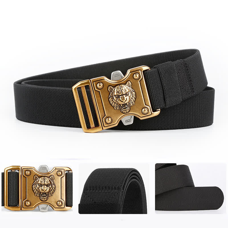 Men's Gold Tiger Double Slot Quick Release Buckle Nylon Belt - image 5
