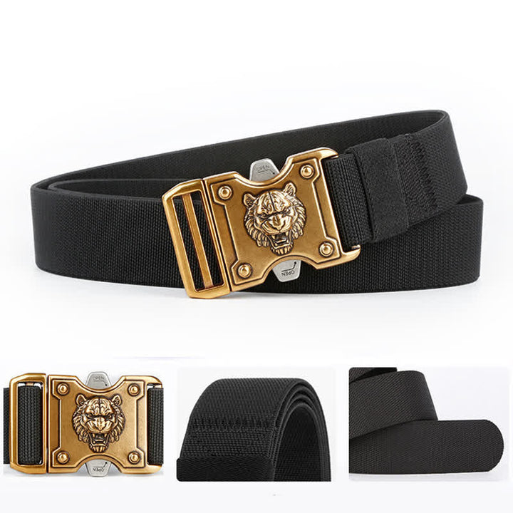 Men's Gold Tiger Double Slot Quick Release Buckle Nylon Belt - image 5