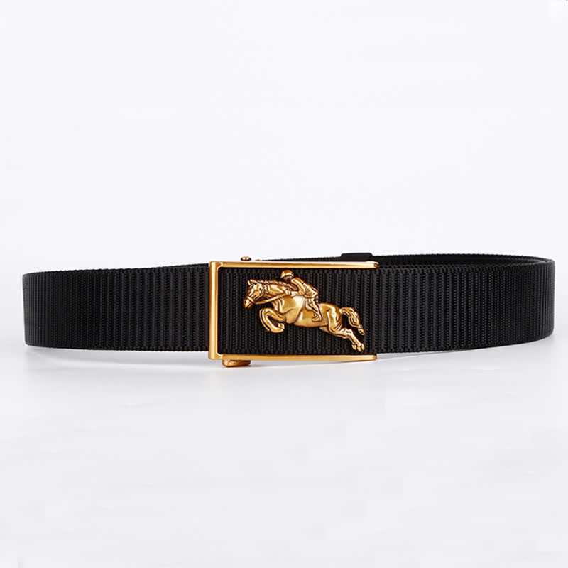 Men's Casual Horse Riding Automatic Buckle Nylon Belt - image 2
