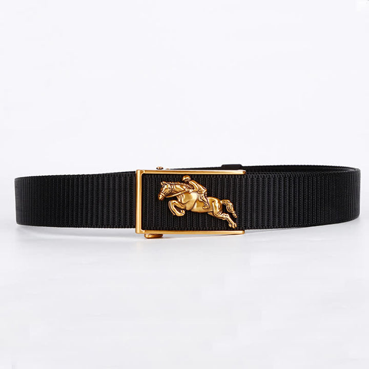 Men's Casual Horse Riding Automatic Buckle Nylon Belt - image 2