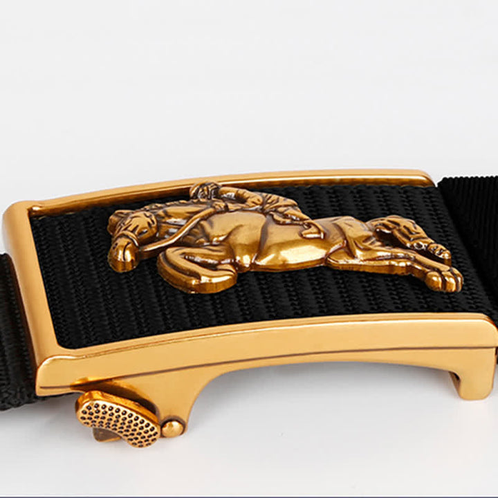 Men's Casual Horse Riding Automatic Buckle Nylon Belt - image 3