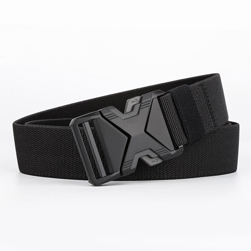 Men's Thick Nylon Tactical Quick Release Buckle Belt - Black - 48" (Full Length) - image 0