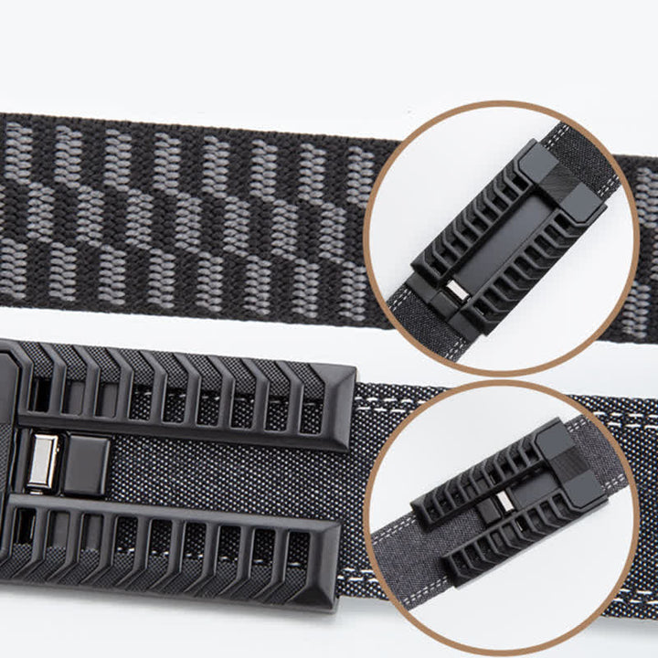 Men's Adjustable Automatic Buckle Denim Fabric Belt - image 5