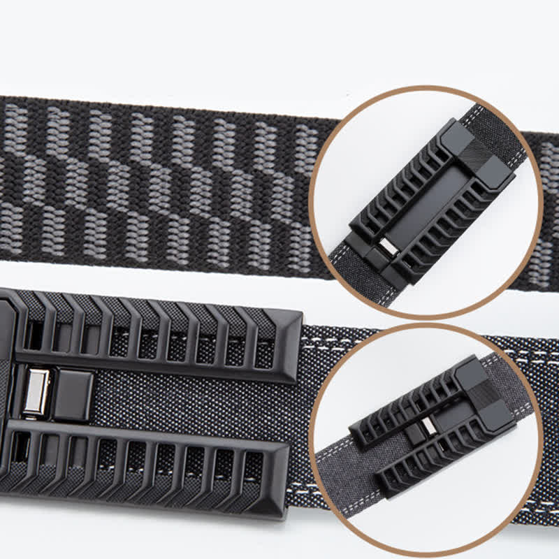 Men's Adjustable Automatic Buckle Denim Fabric Belt - image 5