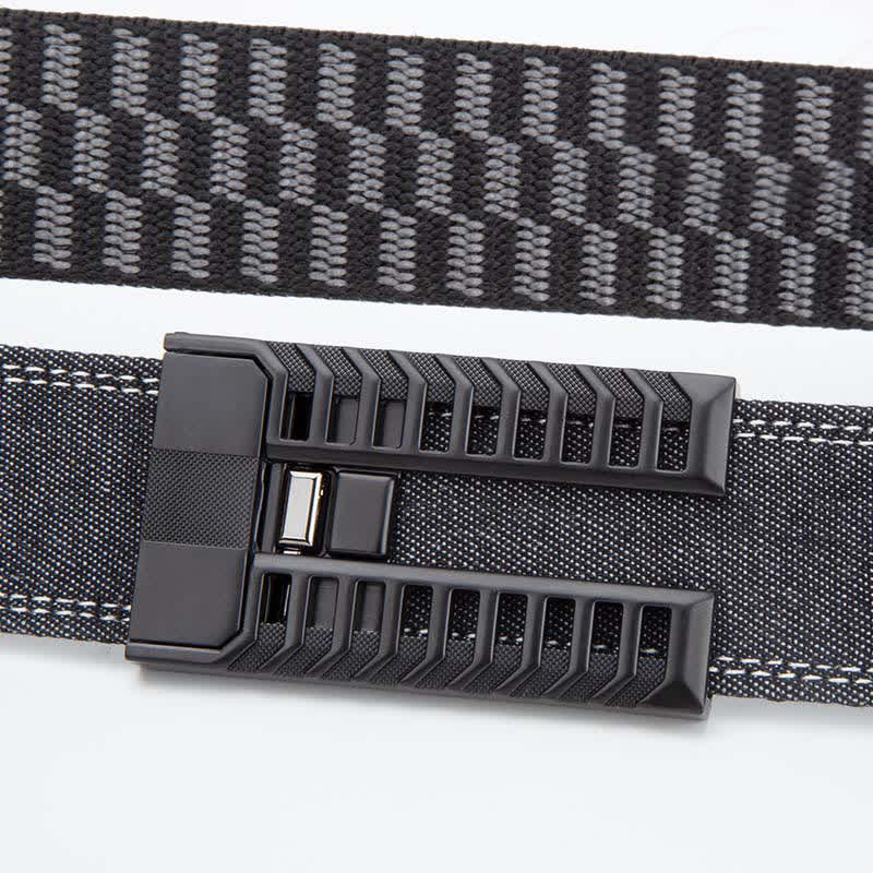 Men's Adjustable Automatic Buckle Denim Fabric Belt - image 3