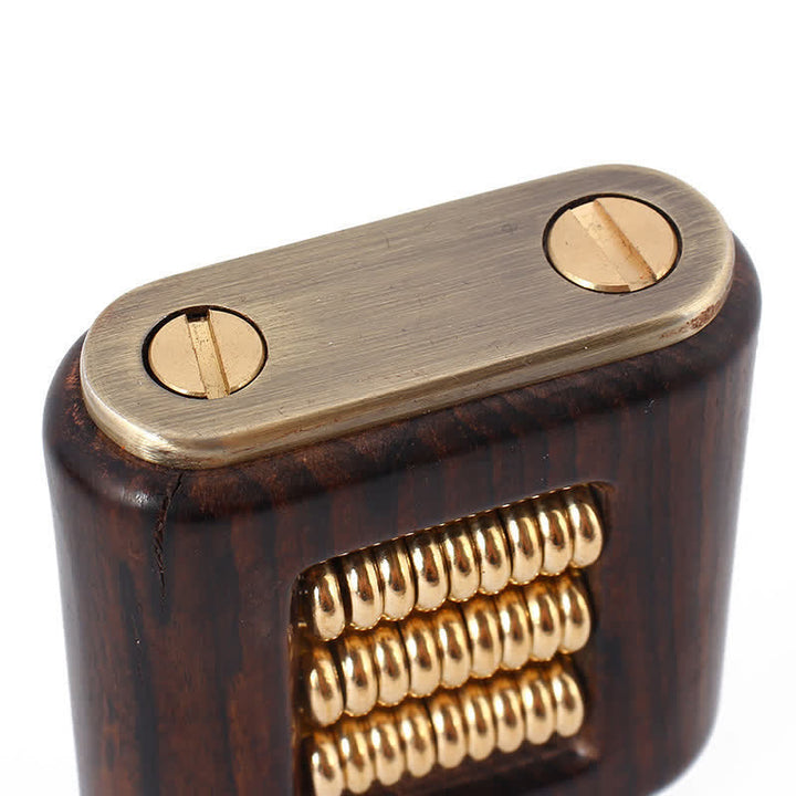 Wooden Body Decorative Metal Ring Kerosene Lighter - image 3