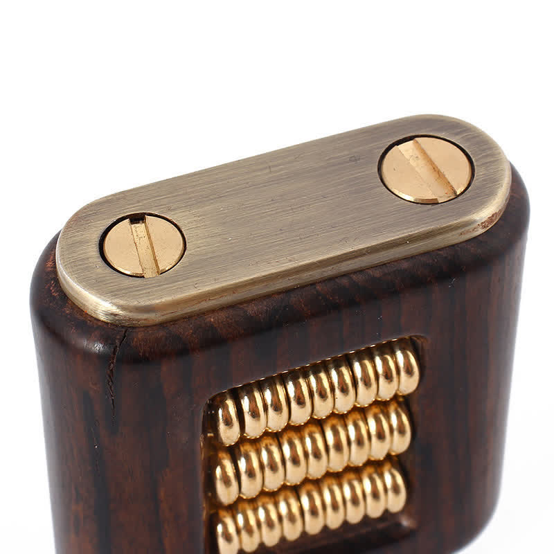Wooden Body Decorative Metal Ring Kerosene Lighter - image 3
