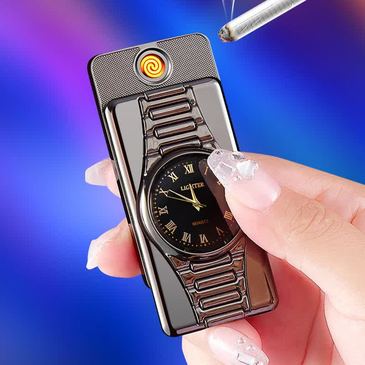 Creative Clock Rechargeable Electric Lighter with USB Cable - image 3
