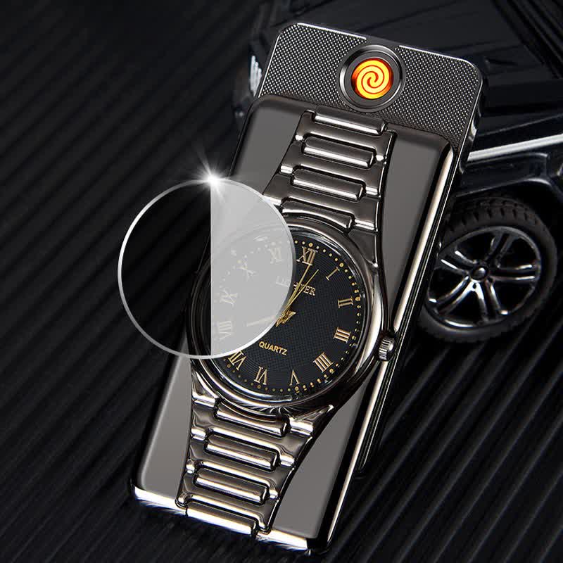 Creative Clock Rechargeable Electric Lighter with USB Cable - image 4
