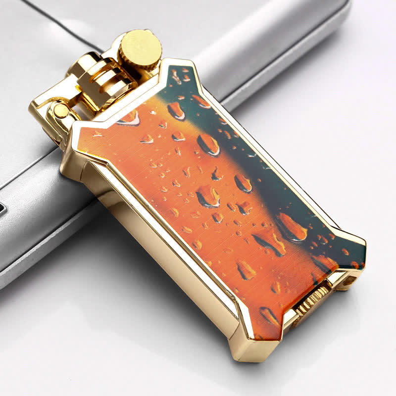 Fashionable Resin Craftsmanship Refillable Kerosene Lighter - Orange - image 9