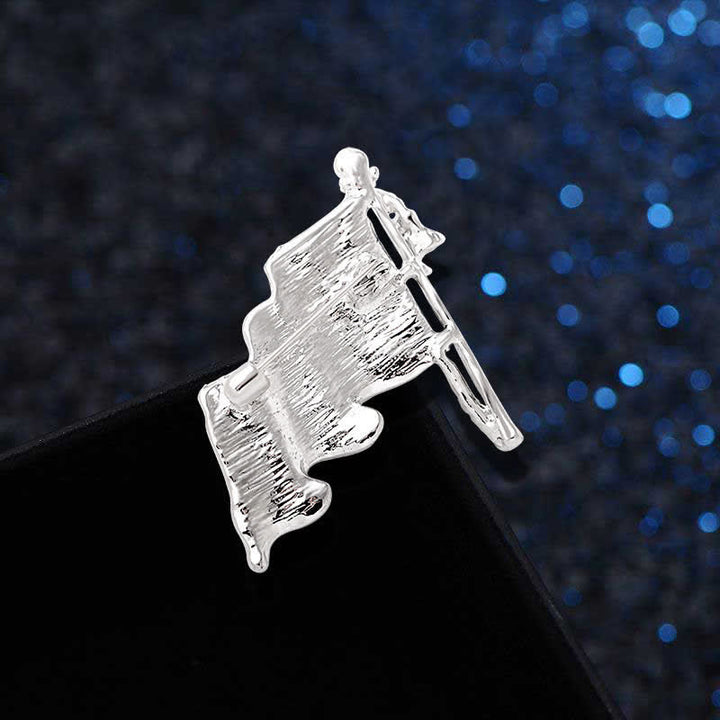 Patriotic American Flag Sparkling Rhinestone Brooch - image 3