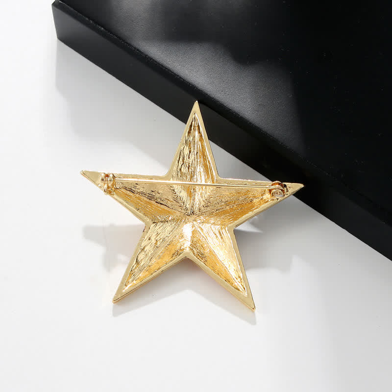Red White & Blue Star American Flag Patriotic Brooch - image 2