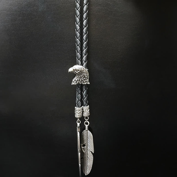 Mini Animal Series Pendant Feather Shape Tip Bolo Tie - Style #1 - image 0