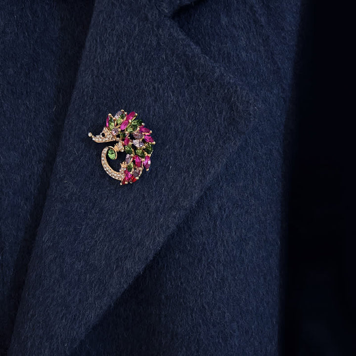 Multicolor Rhinestone Hedgehog Brooch - image 2