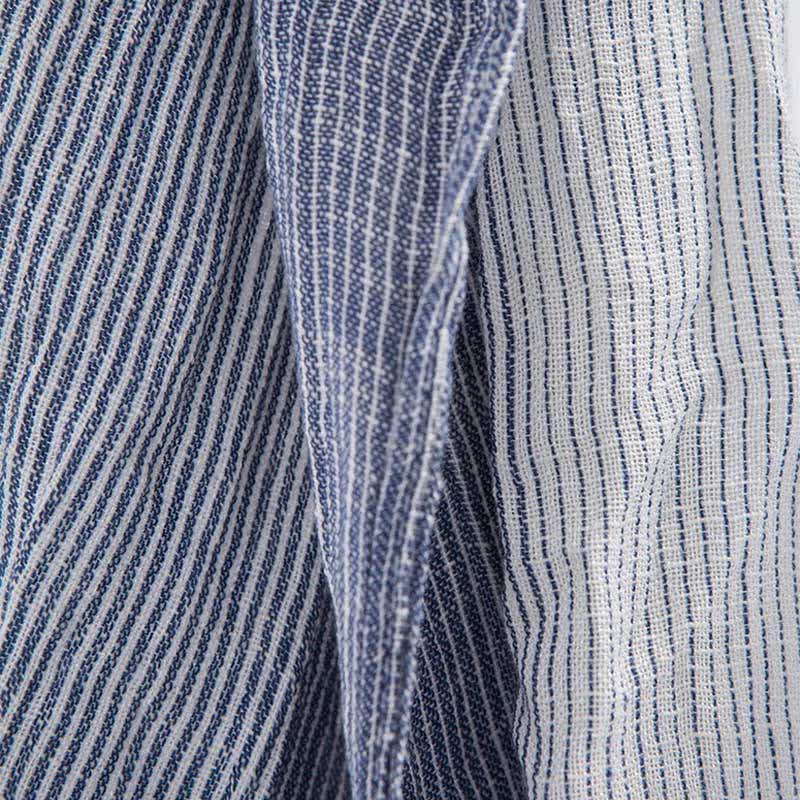 Striped Double Tone Wrinkled Cotton Thin Scarf - image 3