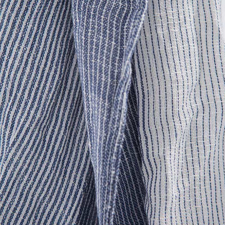 Striped Double Tone Wrinkled Cotton Thin Scarf - image 3