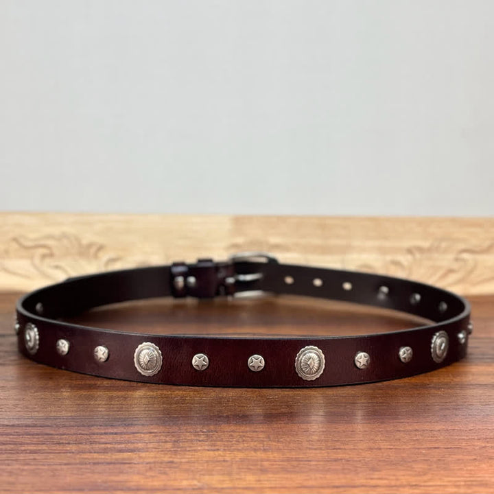 Punk Rock Heavy Metal Rvet Studded Leather Belt - image 7