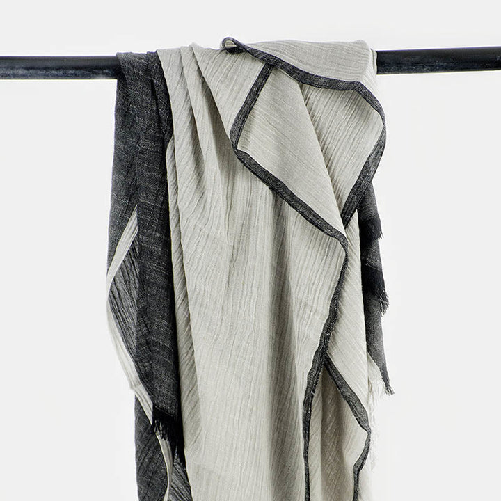 Three-Tone Color Matching Wrinkles Summer Thin Scarf - Style #10 - image 12