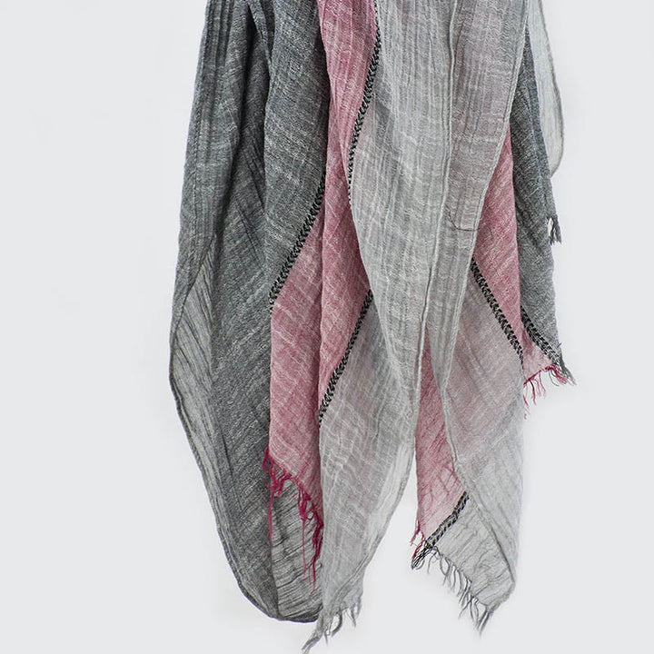 Three-Tone Color Matching Wrinkles Summer Thin Scarf - Style #6 - image 8