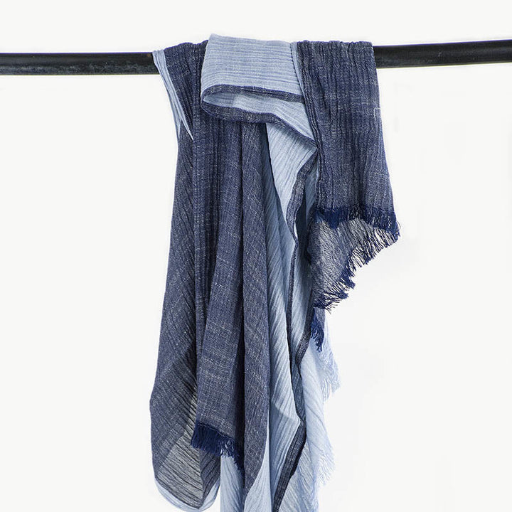 Three-Tone Color Matching Wrinkles Summer Thin Scarf - Style #11 - image 13