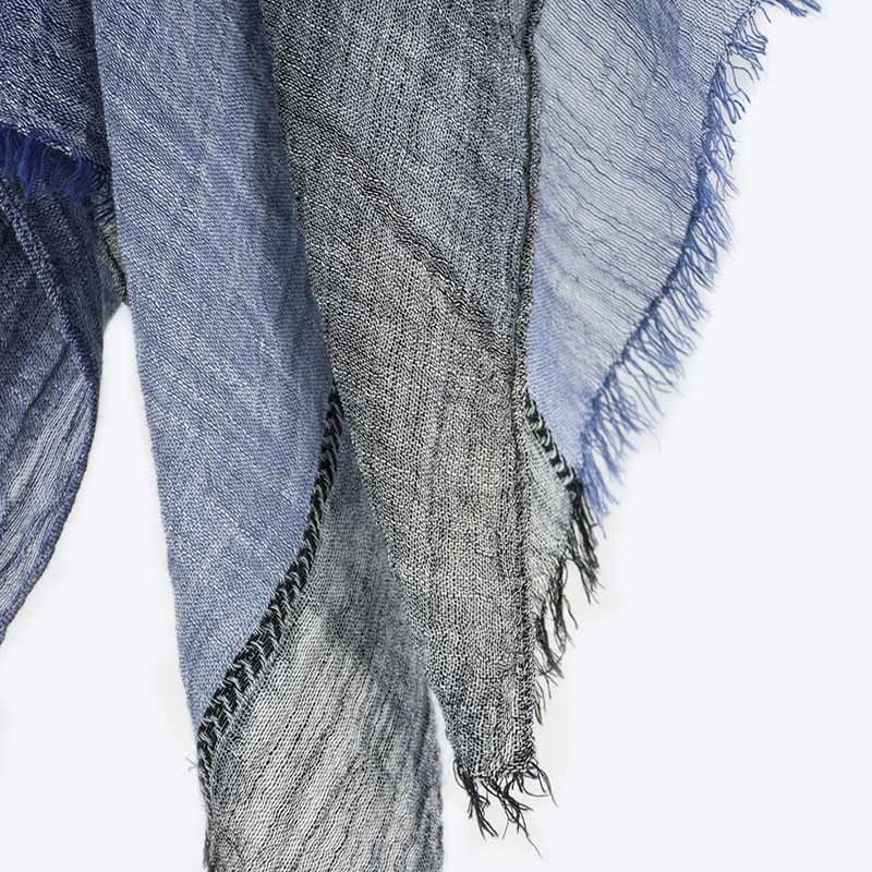 Three-Tone Color Matching Wrinkles Summer Thin Scarf - image 2