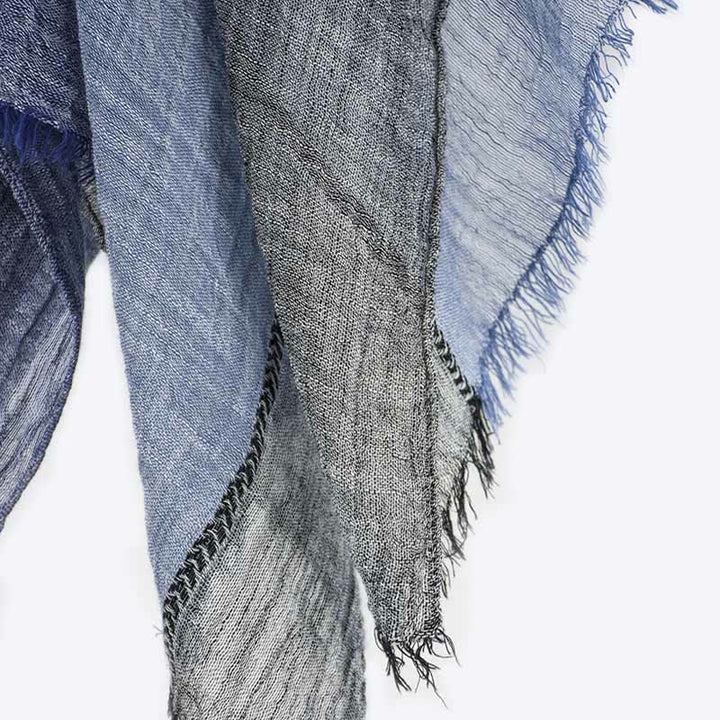 Three-Tone Color Matching Wrinkles Summer Thin Scarf - image 2