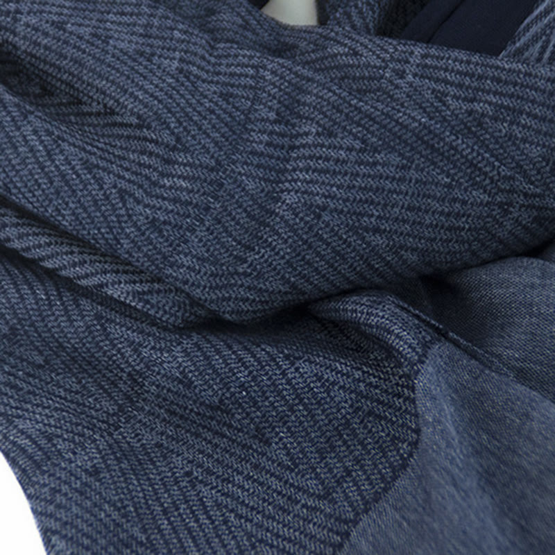 Plain Color Herringbone Pleats Light Thin Scarf - image 3