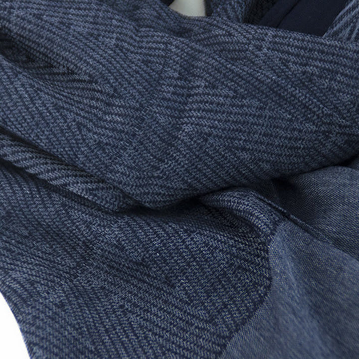 Plain Color Herringbone Pleats Light Thin Scarf - image 3
