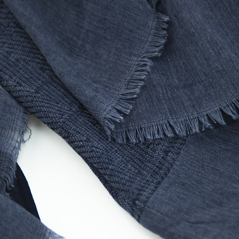 Plain Color Herringbone Pleats Light Thin Scarf - image 4