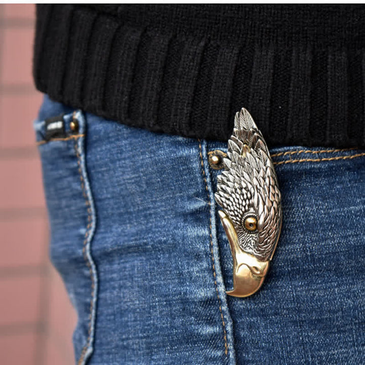 Bald Eagle Hidden Knife Feather Pendant Necklace - image 3