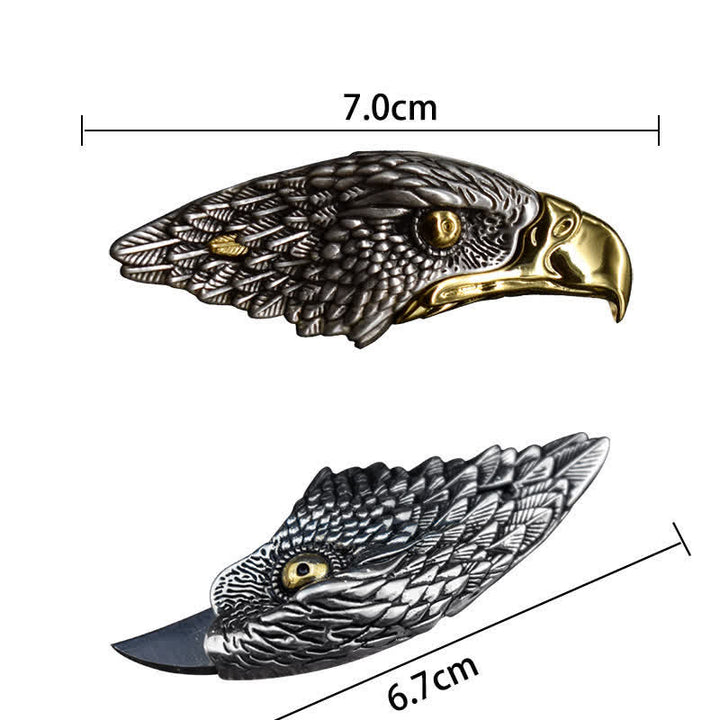 Bald Eagle Hidden Knife Feather Pendant Necklace - image 4