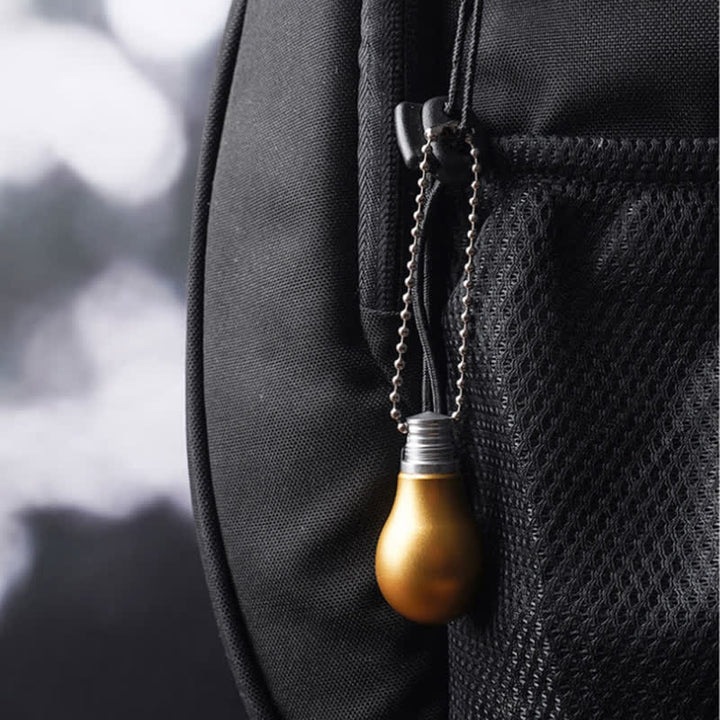 Golden Color Lamp Bulb Shape Hidden Knife Keychain