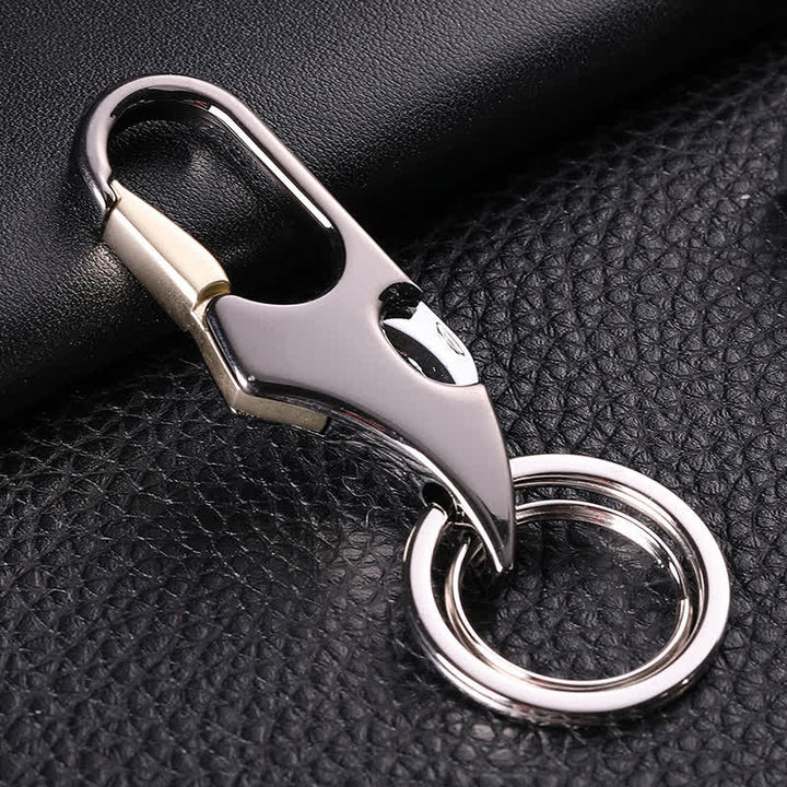 3 in 1 Multifunction Mini Folding Knife Keychain - Gray - image 0