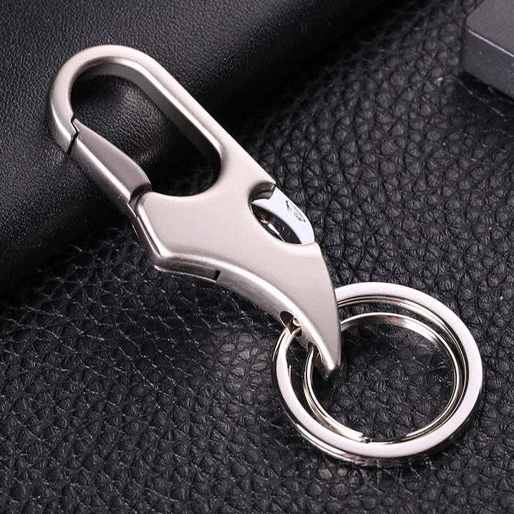 3 in 1 Multifunction Mini Folding Knife Keychain - Silver - image 3