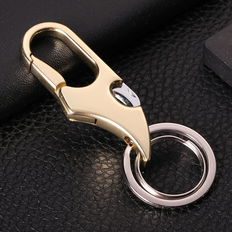 3 in 1 Multifunction Mini Folding Knife Keychain - Gold - image 9