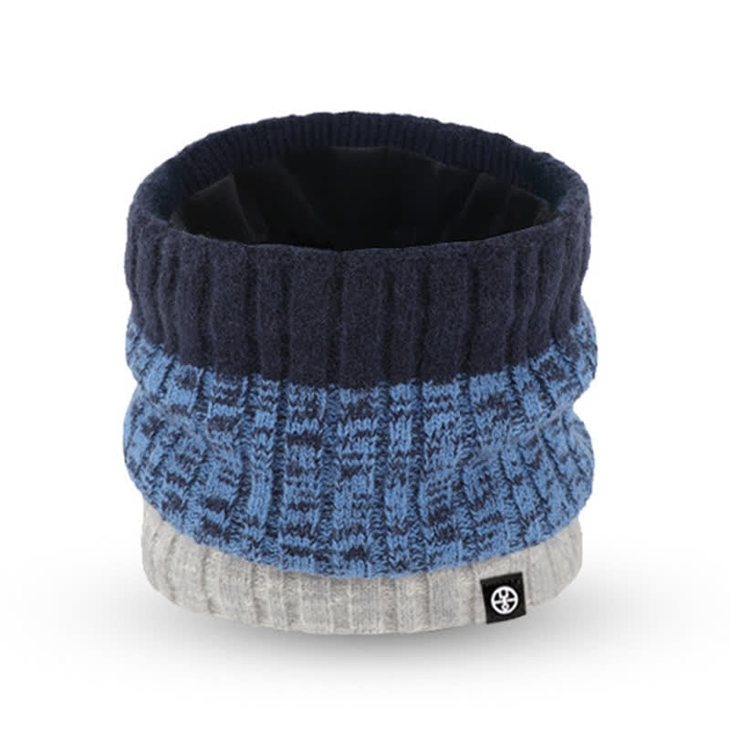3Pcs Unisex Gradient Color Matching Hat Neck Warmer Gloves Set - image 4