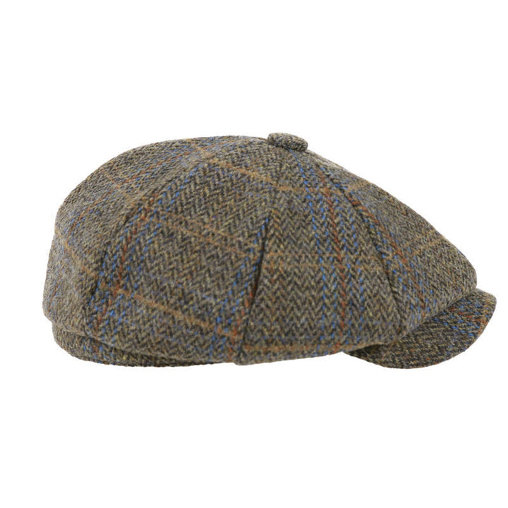 Plaid Pattern Herringbone Classic Octagonal Beret Cap - image 2